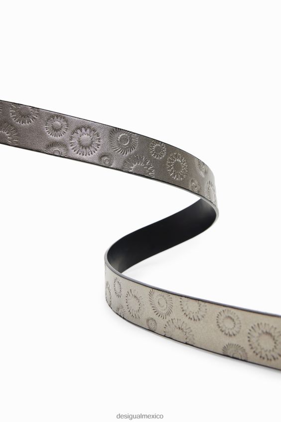 Desigual mujer cinturón geométrico metalizado VZ26R01425 accesorio