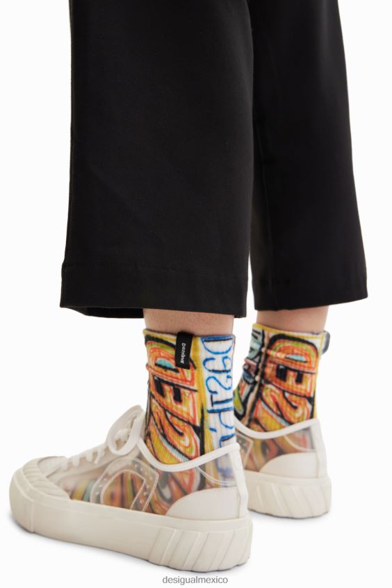 Desigual mujer calcetines con logo artístico VZ26R0382 accesorio