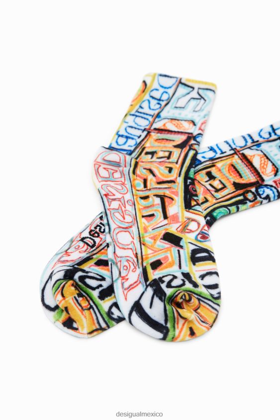 Desigual mujer calcetines con logo artístico VZ26R0382 accesorio