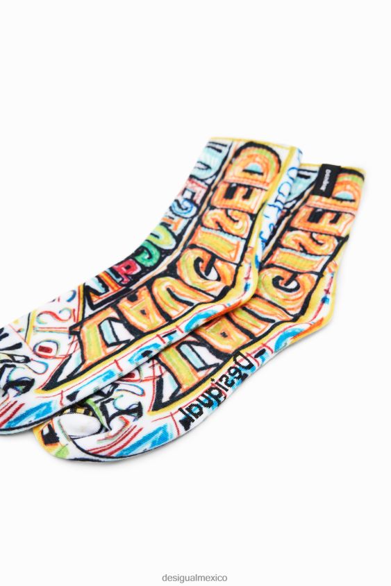 Desigual mujer calcetines con logo artístico VZ26R0382 accesorio