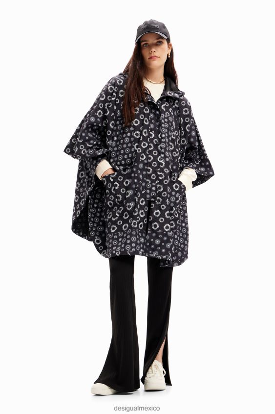 Desigual mujer chubasquero con capucha y estampado geométrico VZ26R01434 accesorio