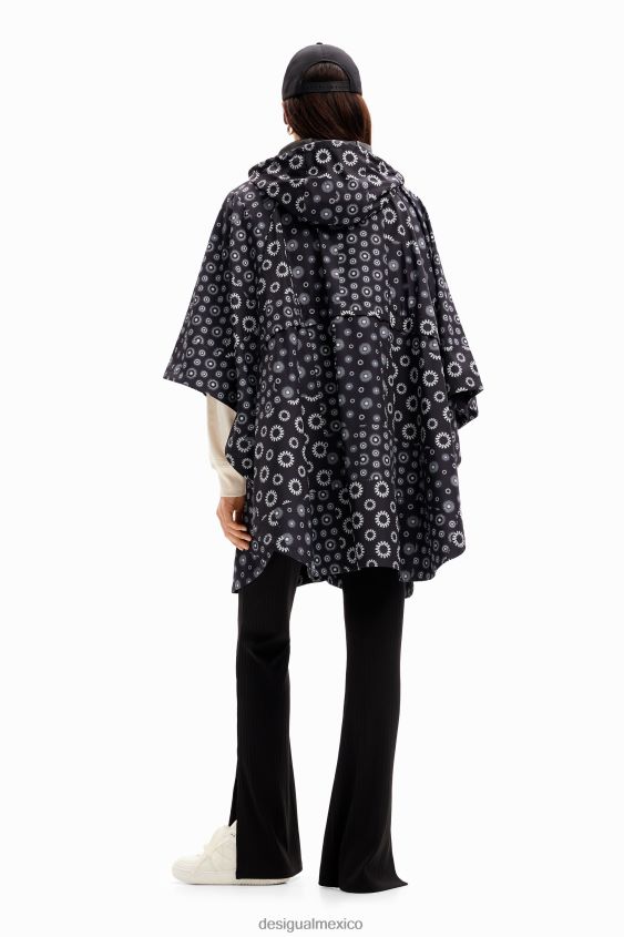 Desigual mujer chubasquero con capucha y estampado geométrico VZ26R01434 accesorio