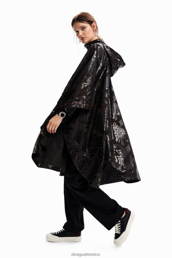 Desigual mujer chubasquero con capucha y logo VZ26R01439 accesorio