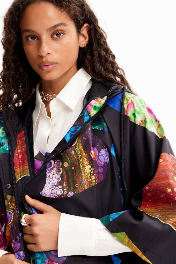 Desigual mujer metro. chubasquero con capucha de christian lacroix VZ26R01445 accesorio