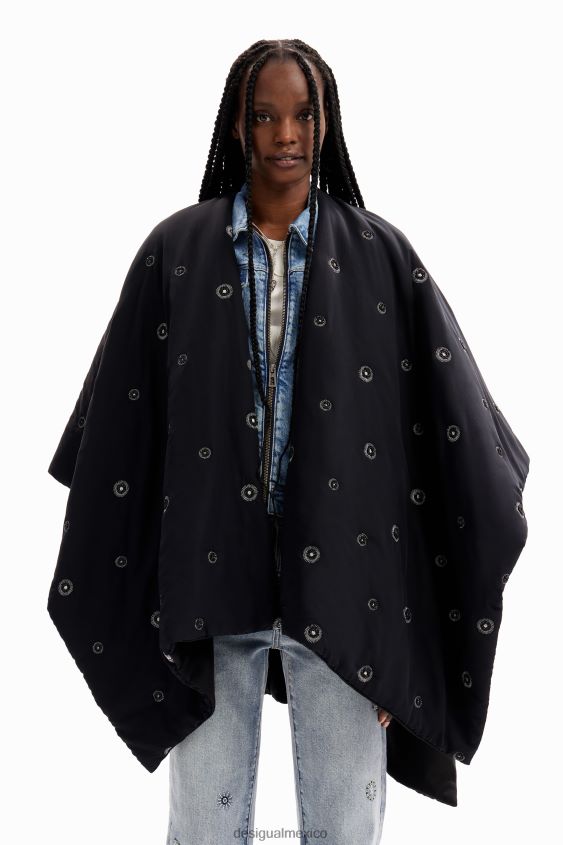 Desigual mujer poncho acolchado con cinturón VZ26R01432 accesorio