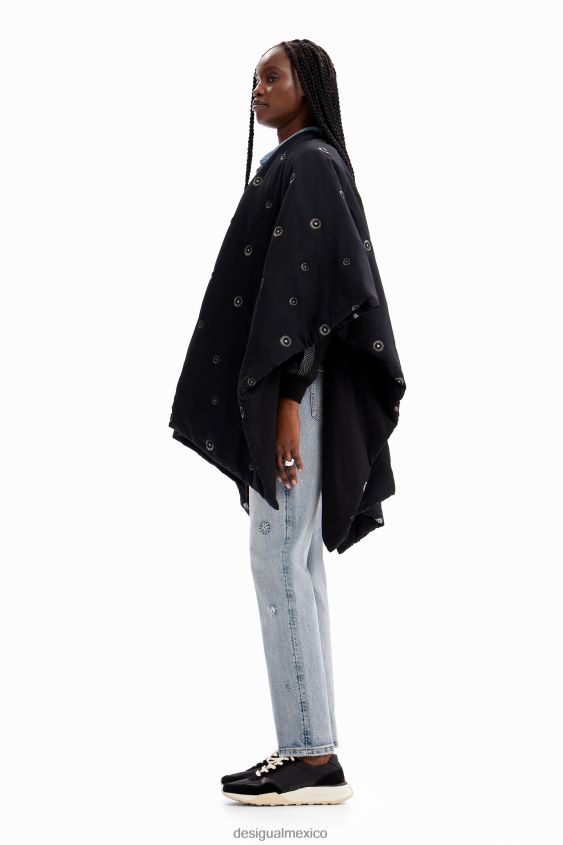 Desigual mujer poncho acolchado con cinturón VZ26R01432 accesorio
