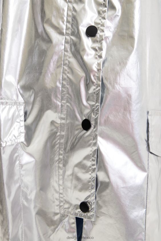 Desigual mujer poncho de lluvia laminado metalizado VZ26R0570 accesorio