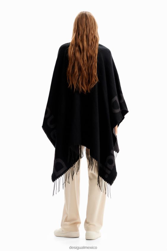 Desigual mujer poncho reversible con logo VZ26R01446 accesorio