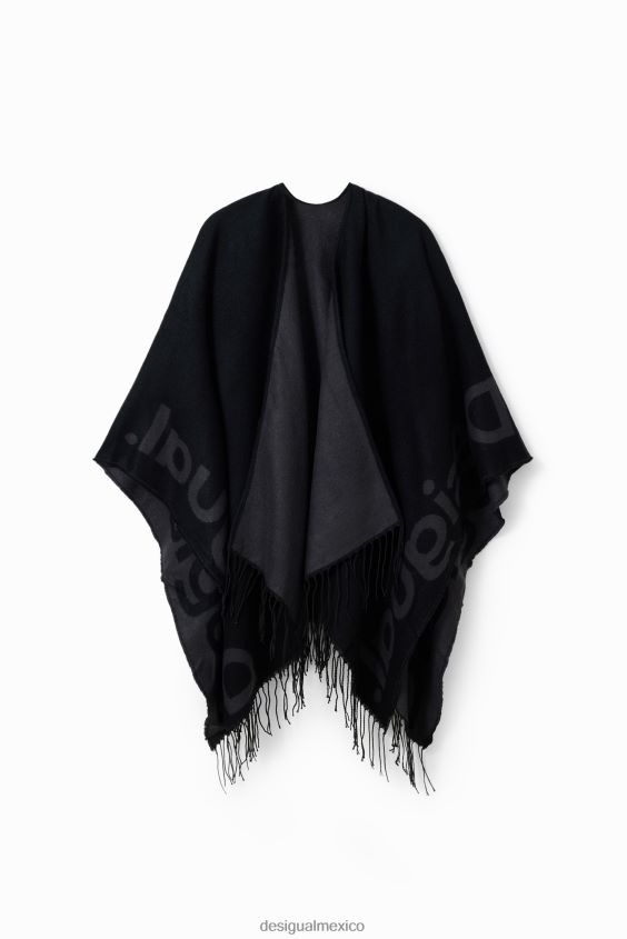 Desigual mujer poncho reversible con logo VZ26R01446 accesorio