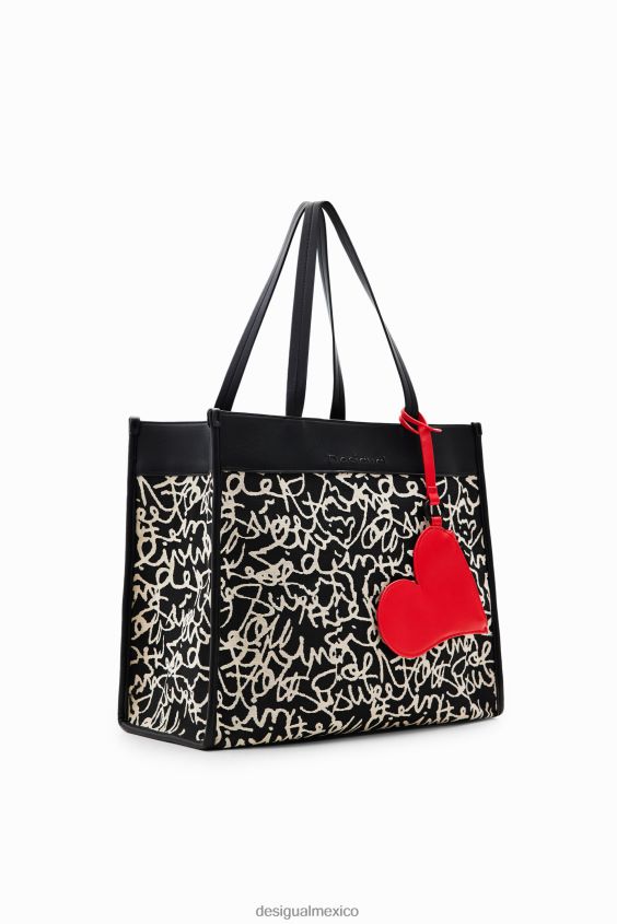 Desigual mujer bolso de mano mediano de lona VZ26R01226 accesorio