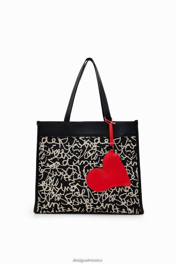 Desigual mujer bolso de mano mediano de lona VZ26R01226 accesorio