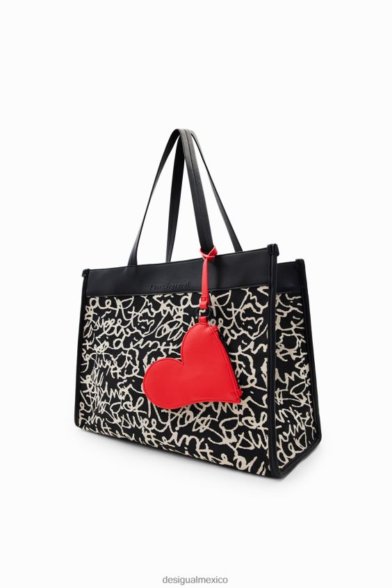 Desigual mujer bolso de mano mediano de lona VZ26R01226 accesorio