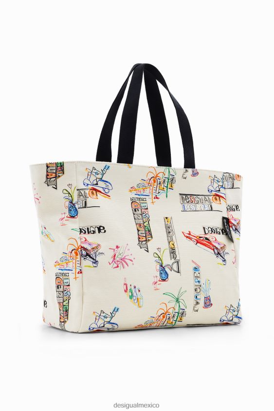 Desigual mujer bolso shopper grande con ilustración VZ26R0645 accesorio