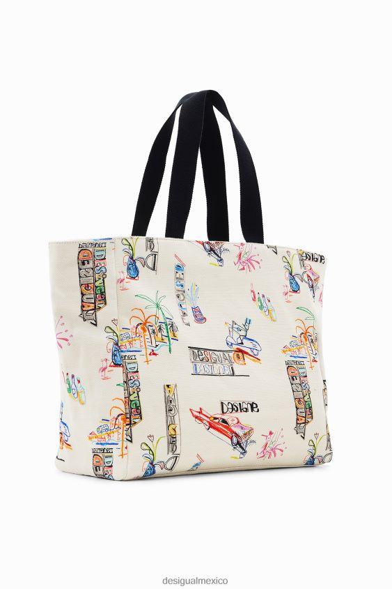 Desigual mujer bolso shopper grande con ilustración VZ26R0645 accesorio
