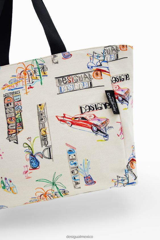 Desigual mujer bolso shopper grande con ilustración VZ26R0645 accesorio