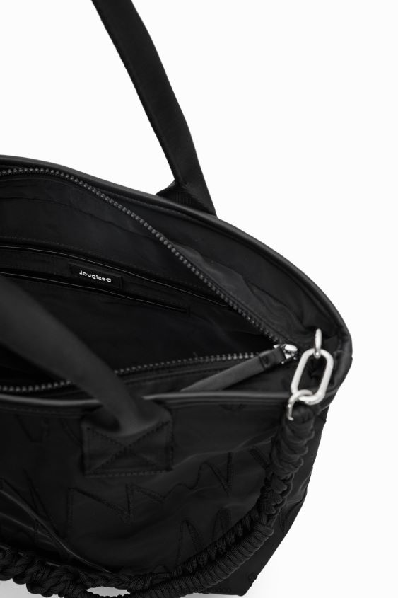 Desigual mujer bolso tote grande bordado VZ26R0598 accesorio