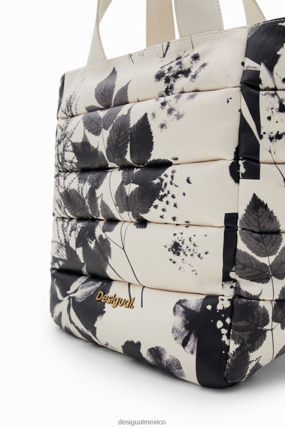 Desigual mujer bolso tote mediano con forma de hoja VZ26R01274 accesorio