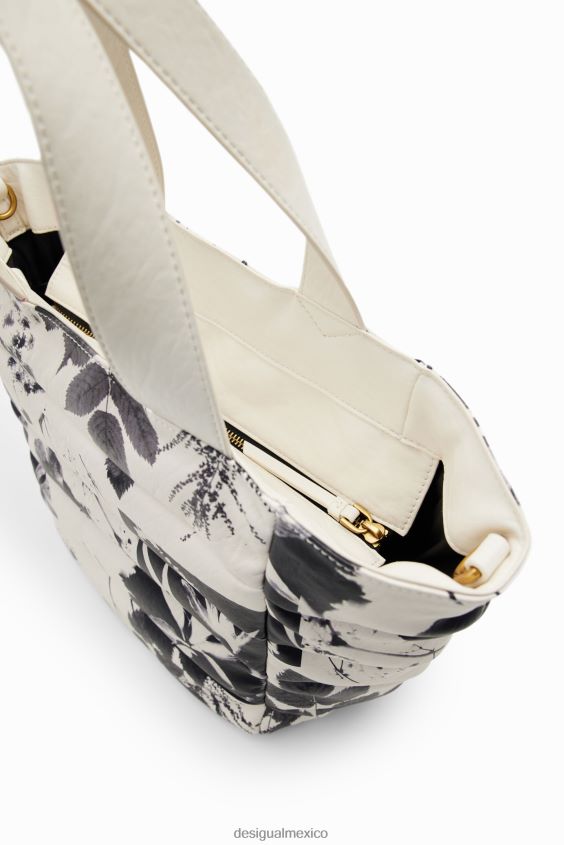 Desigual mujer bolso tote mediano con forma de hoja VZ26R01274 accesorio