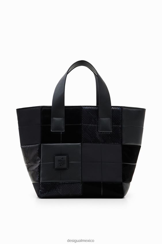 Desigual mujer bolso tote mediano con patchwork VZ26R01320 accesorio