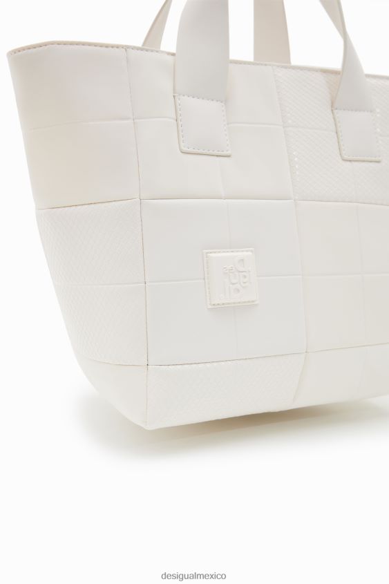 Desigual mujer bolso tote mediano con patchwork VZ26R0406 accesorio