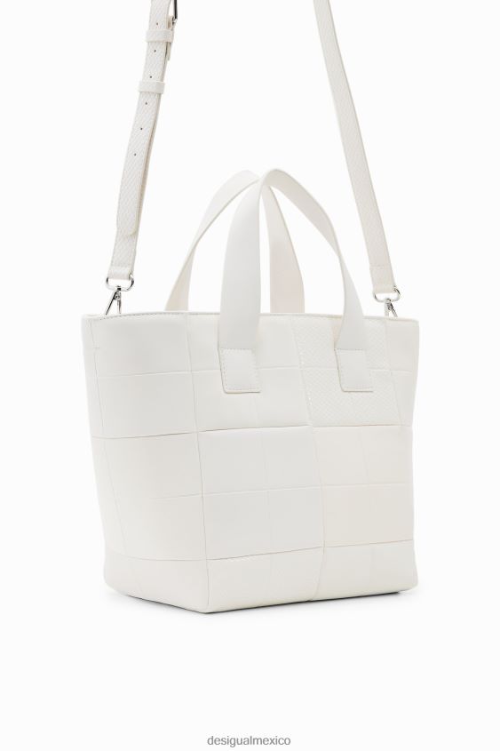 Desigual mujer bolso tote mediano con patchwork VZ26R0406 accesorio