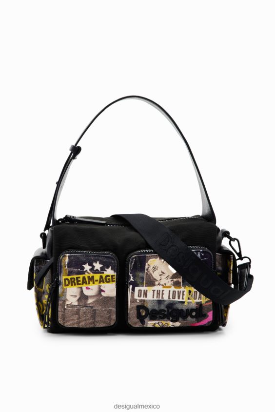 Desigual mujer bolsa grande de lona para periódicos VZ26R01182 accesorio