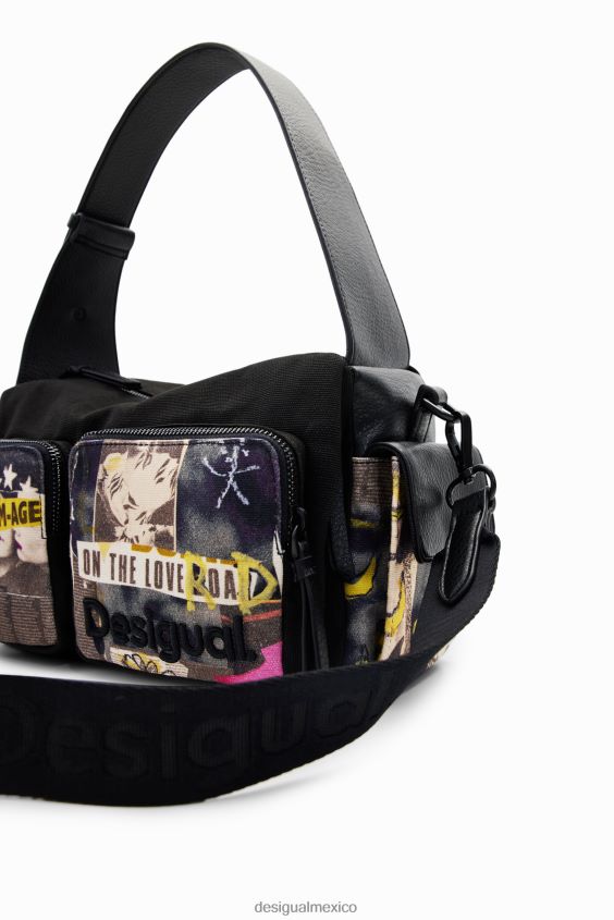 Desigual mujer bolsa grande de lona para periódicos VZ26R01182 accesorio
