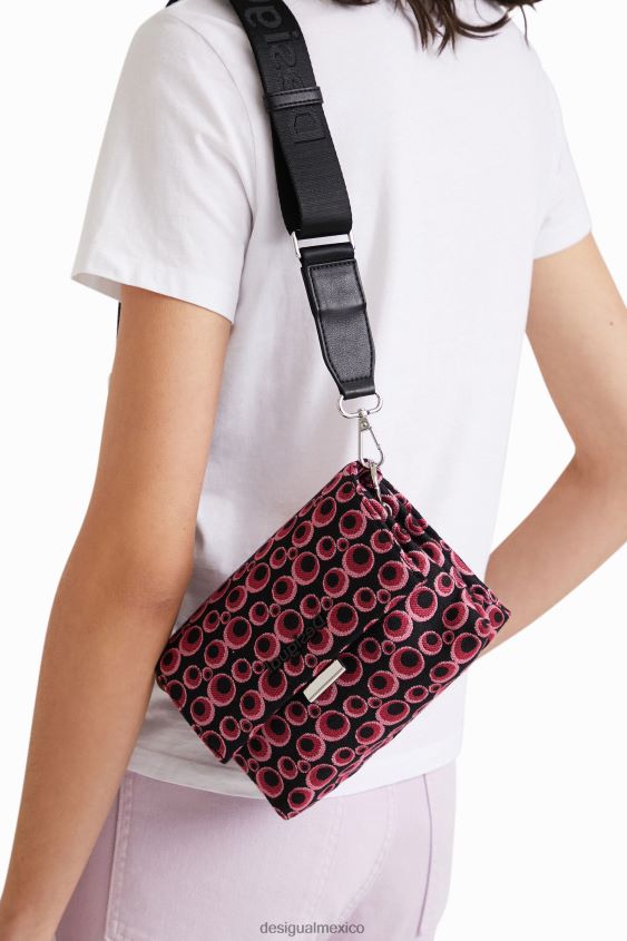 Desigual mujer bolso bandolera circular en jacquard VZ26R01328 accesorio