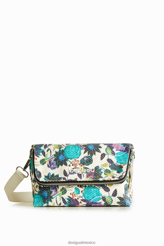 Desigual mujer bolso bandolera con motivo floral trenzado VZ26R01387 accesorio
