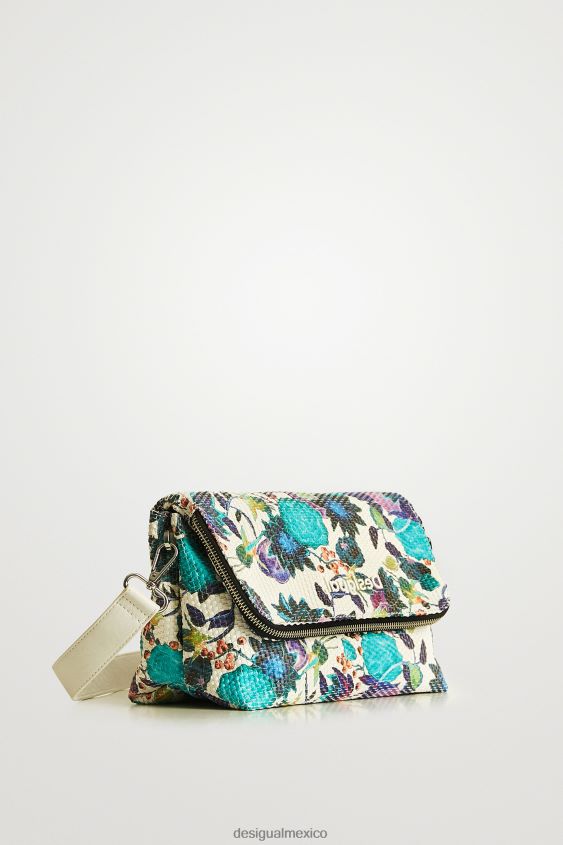 Desigual mujer bolso bandolera con motivo floral trenzado VZ26R01387 accesorio
