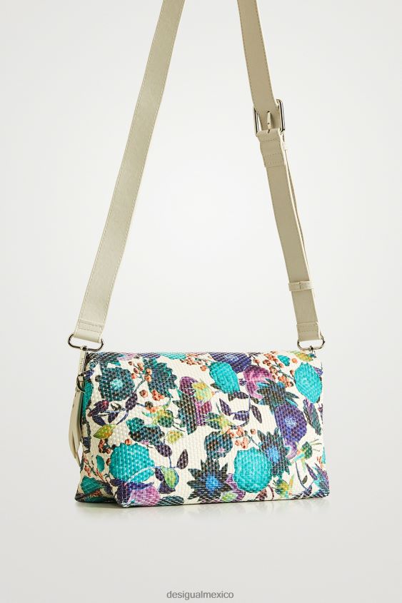 Desigual mujer bolso bandolera con motivo floral trenzado VZ26R01387 accesorio