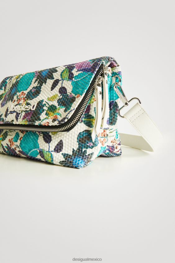 Desigual mujer bolso bandolera con motivo floral trenzado VZ26R01387 accesorio
