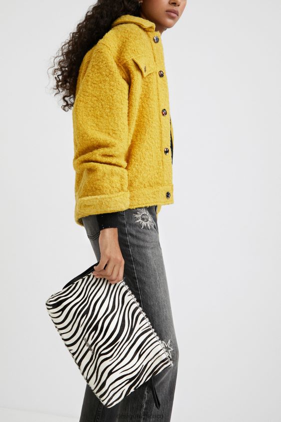 Desigual mujer bolso bandolera de piel con estampado animal VZ26R01385 accesorio