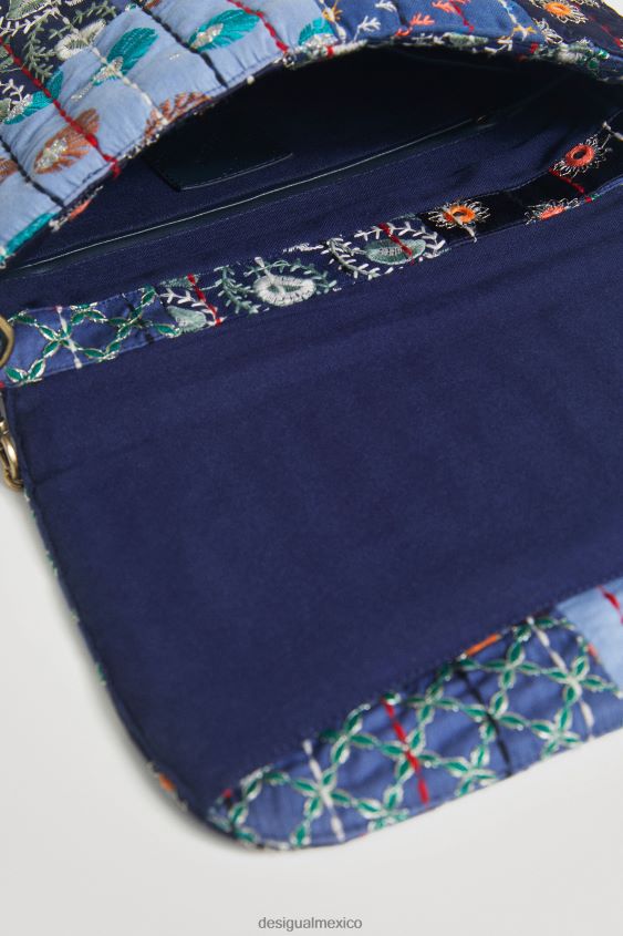 Desigual mujer bolso bandolera de tela bordada VZ26R01389 accesorio