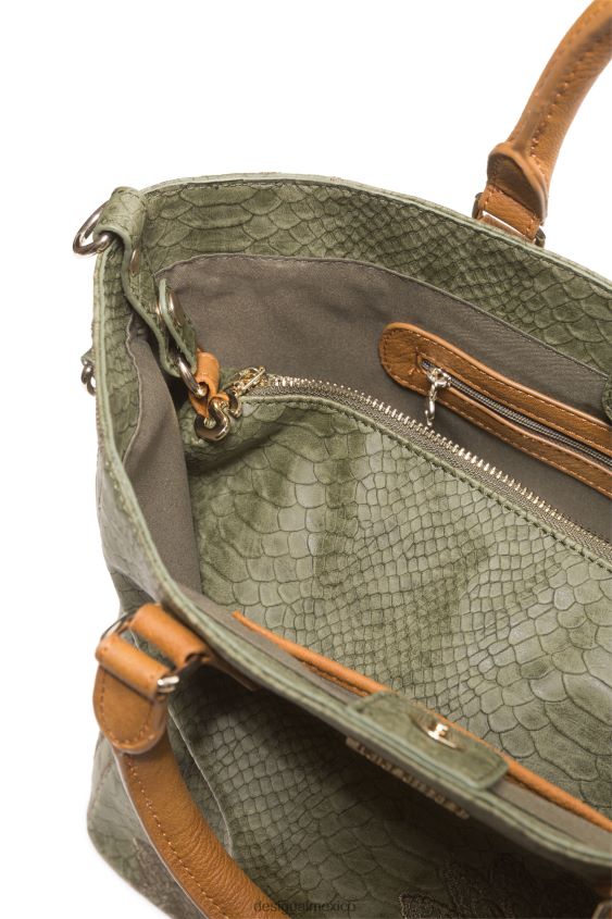 Desigual mujer bolso con mandala con efecto de reptil VZ26R01399 accesorio