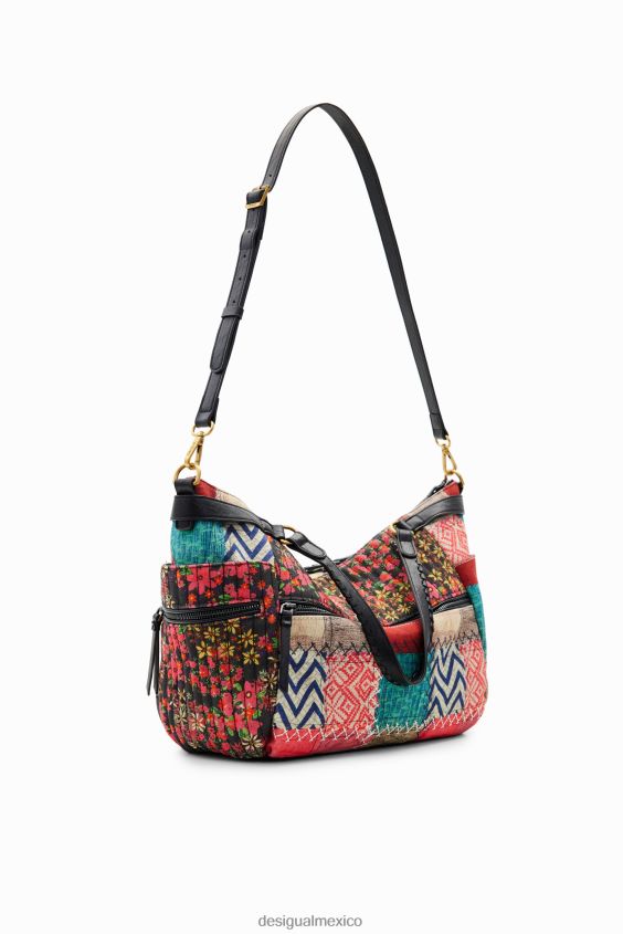 Desigual mujer bolso grande de lona con patchwork VZ26R01314 accesorio