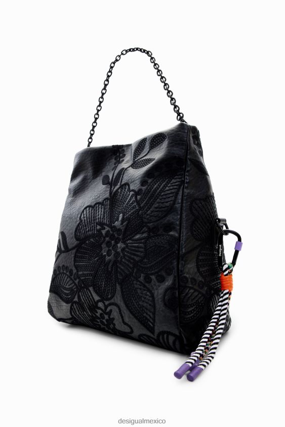 Desigual mujer bolso mediano con bordado floral VZ26R01259 accesorio