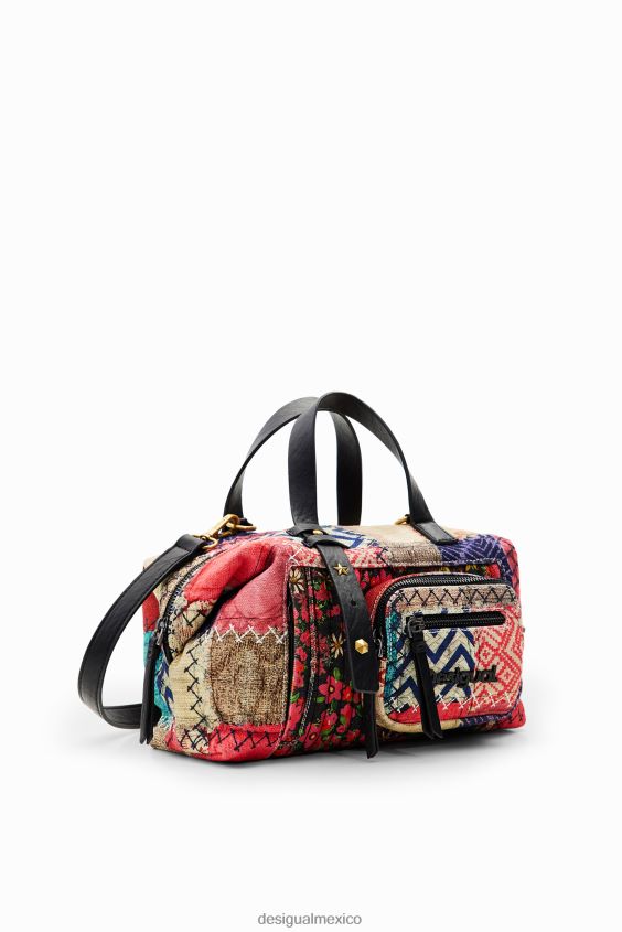 Desigual mujer bolso mediano de lona con patchwork VZ26R01267 accesorio