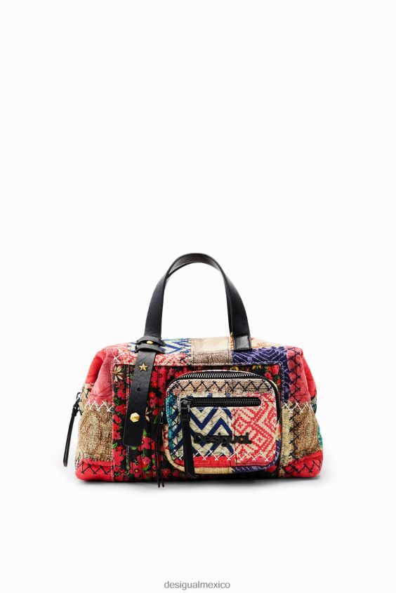 Desigual mujer bolso mediano de lona con patchwork VZ26R01267 accesorio