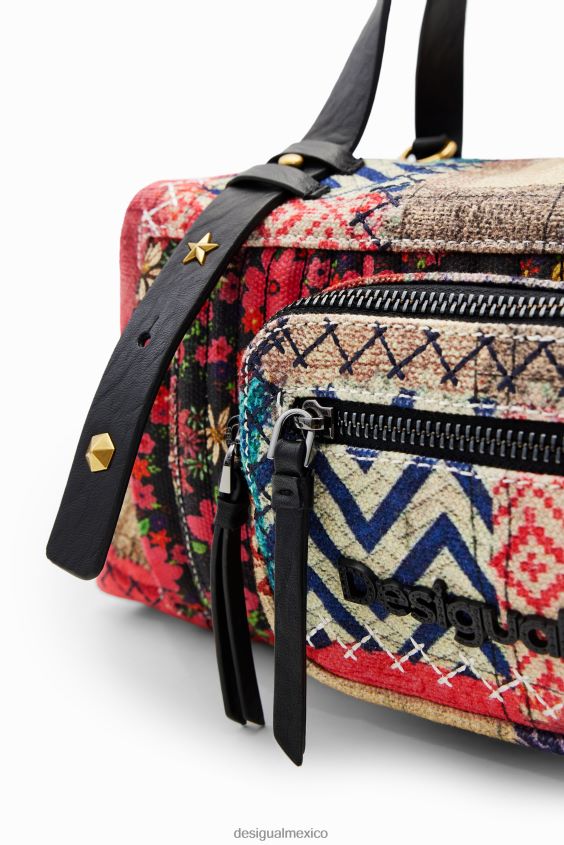 Desigual mujer bolso mediano de lona con patchwork VZ26R01267 accesorio