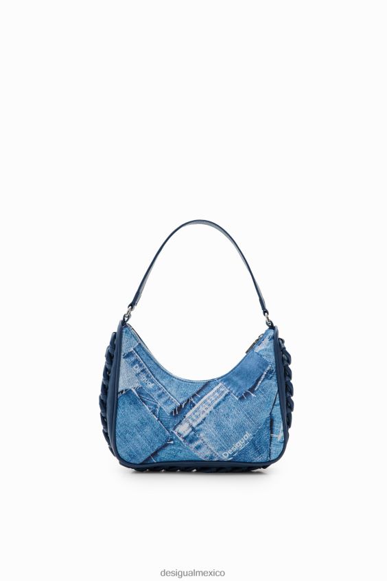 Desigual mujer bolso pequeño de mezclilla con patchwork VZ26R0218 accesorio