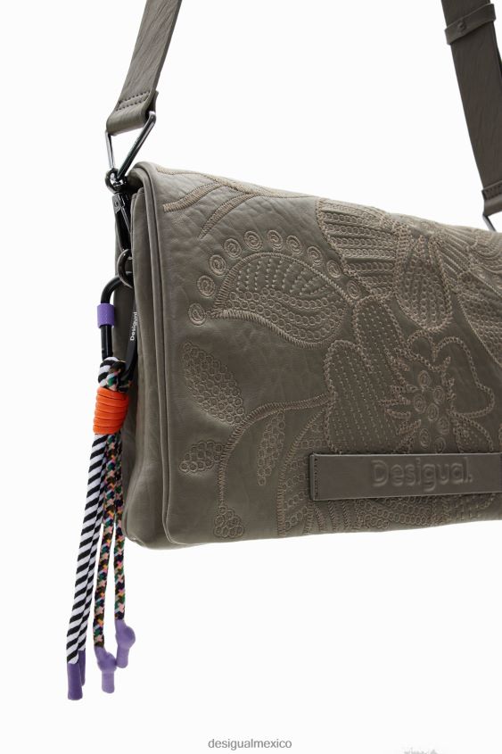 Desigual mujer bandolera mediana con bordado floral VZ26R01199 accesorio