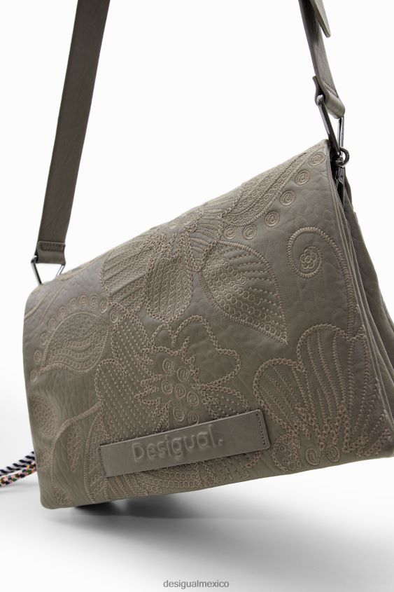 Desigual mujer bandolera mediana con bordado floral VZ26R01199 accesorio