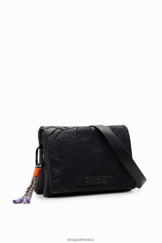 Desigual mujer bandolera mediana con bordado floral VZ26R01304 accesorio