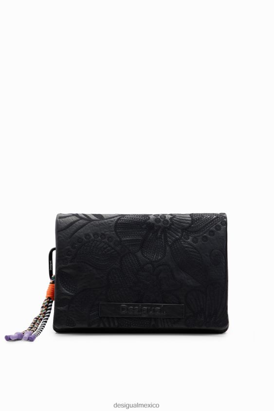 Desigual mujer bandolera mediana con bordado floral VZ26R01304 accesorio