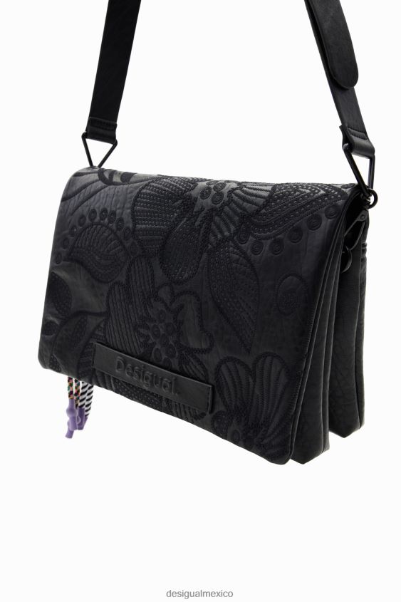Desigual mujer bandolera mediana con bordado floral VZ26R01304 accesorio