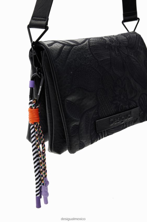 Desigual mujer bandolera mediana con bordado floral VZ26R01304 accesorio