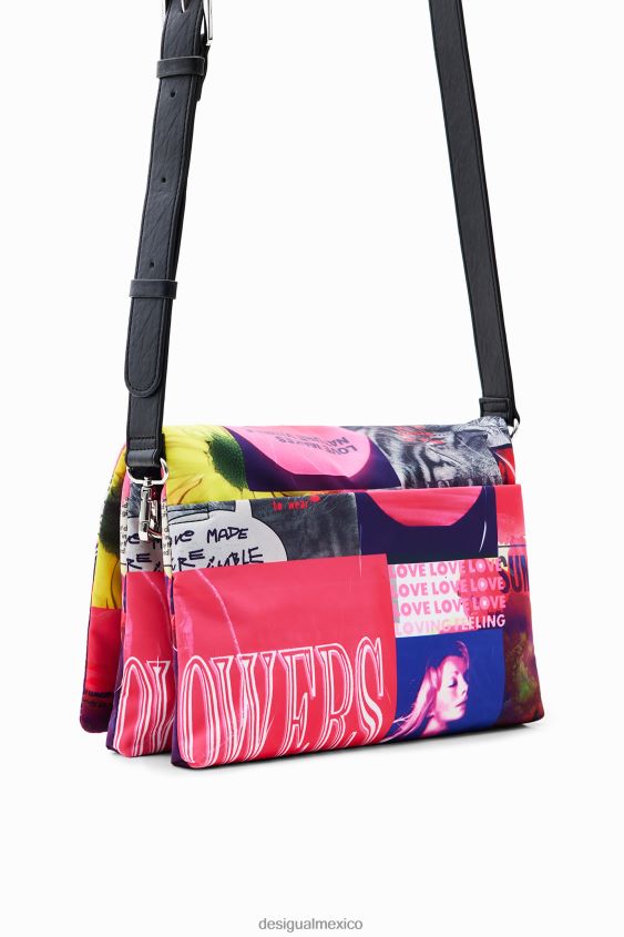 Desigual mujer bandolera mediana con diseño collage VZ26R0451 accesorio