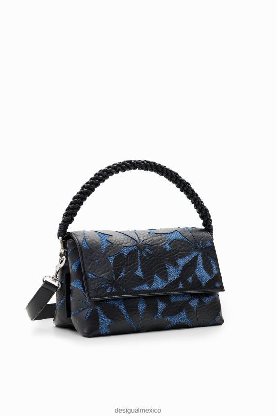 Desigual mujer bandolera mediana con flores troqueladas VZ26R01266 accesorio