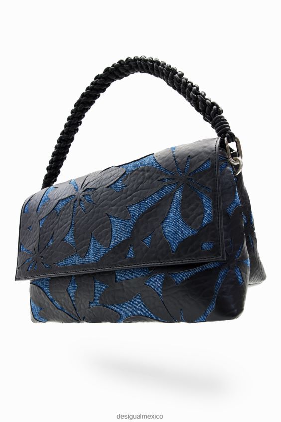 Desigual mujer bandolera mediana con flores troqueladas VZ26R01266 accesorio